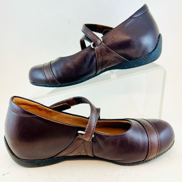 Kumfs Ziera Brown Xray Z Strap Mary Janes Flats size 36 5.5 - Picture 4 of 11